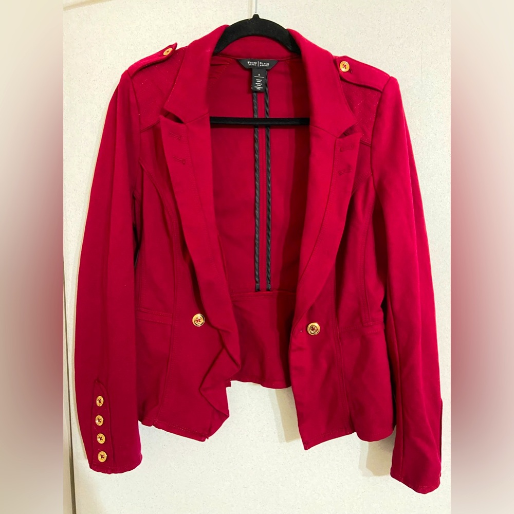 White House Black Market Deep Pink Suit Jacket SZ 8